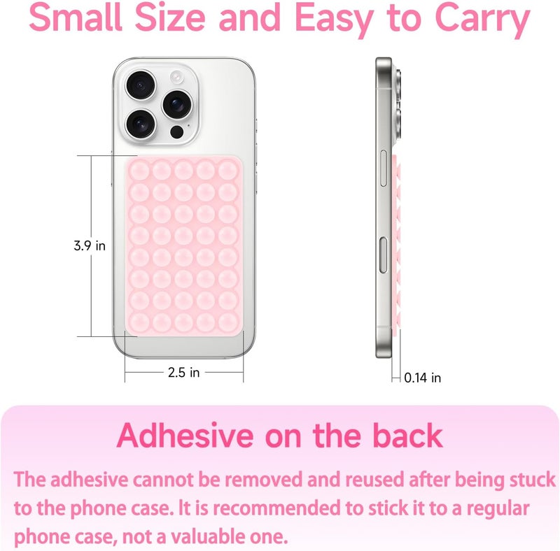 Yojaro Silicone Suction Phone Case Mount, Non Slip Suction Cup Phone Mount, Phone Accessories Holder for Selfies and Videos, Silicon Adhesive Phone Stand Sticky for Cell Phone White - Image 3